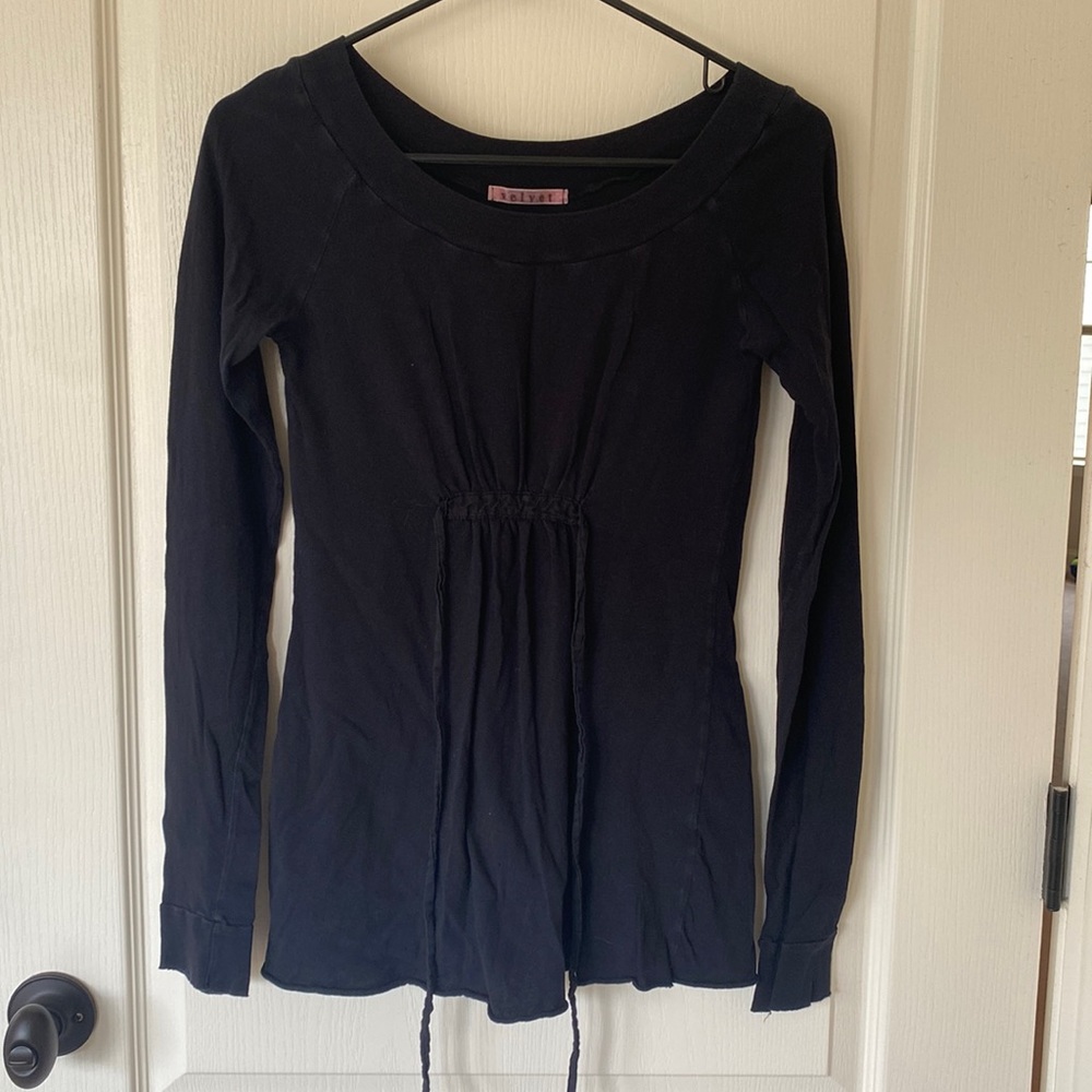 Washed black cotton top